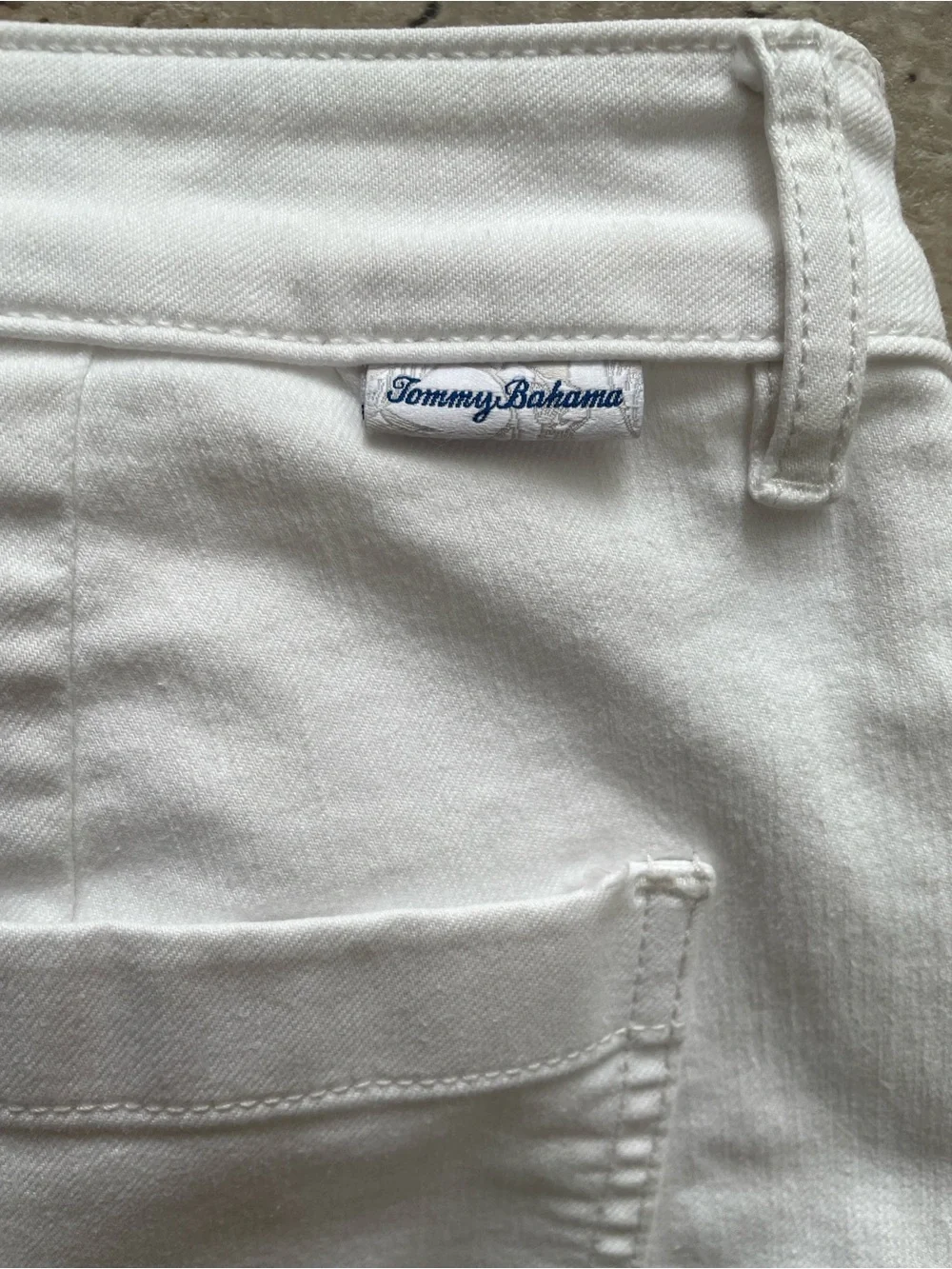 Tommy Bahama Ella Twill Field Shorts Sugar Wash White Utility Shorts Size 10 - Picture 10 of 13